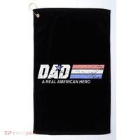Dad A Real American Hero Golf Towel thumb 0