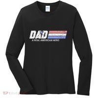 Dad A Real American Hero Women's Long Sleeve Shirt thumb 0