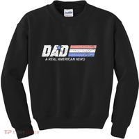 Dad A Real American Hero Kids Sweatshirt thumb 0