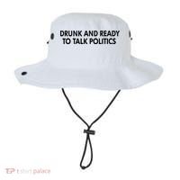 Drunk And Ready To Talk Politics Bucket Hat thumb 0