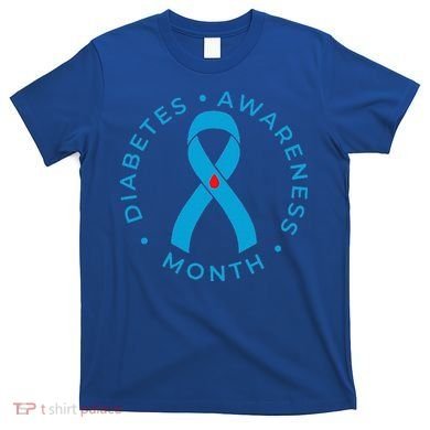 Diabetes Awareness Ribbon Type 1 One Two 2 T1D T-Shirt
