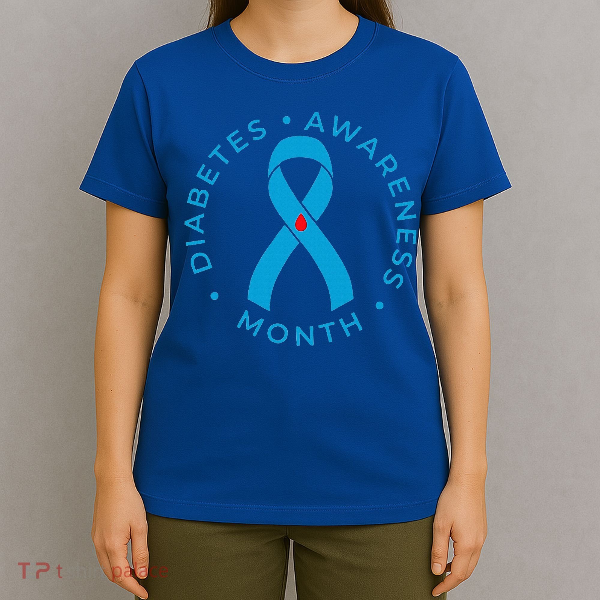 Diabetes Awareness Ribbon Type 1 One Two 2 T1D T-Shirt