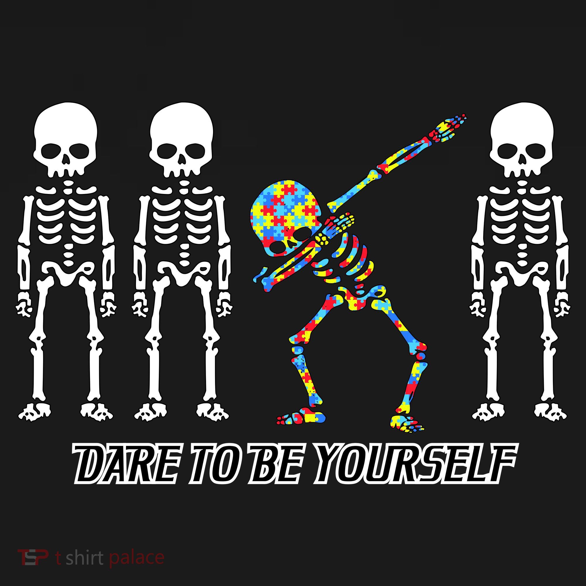Dare To Be Yourself Autism Awareness Doggie Tank