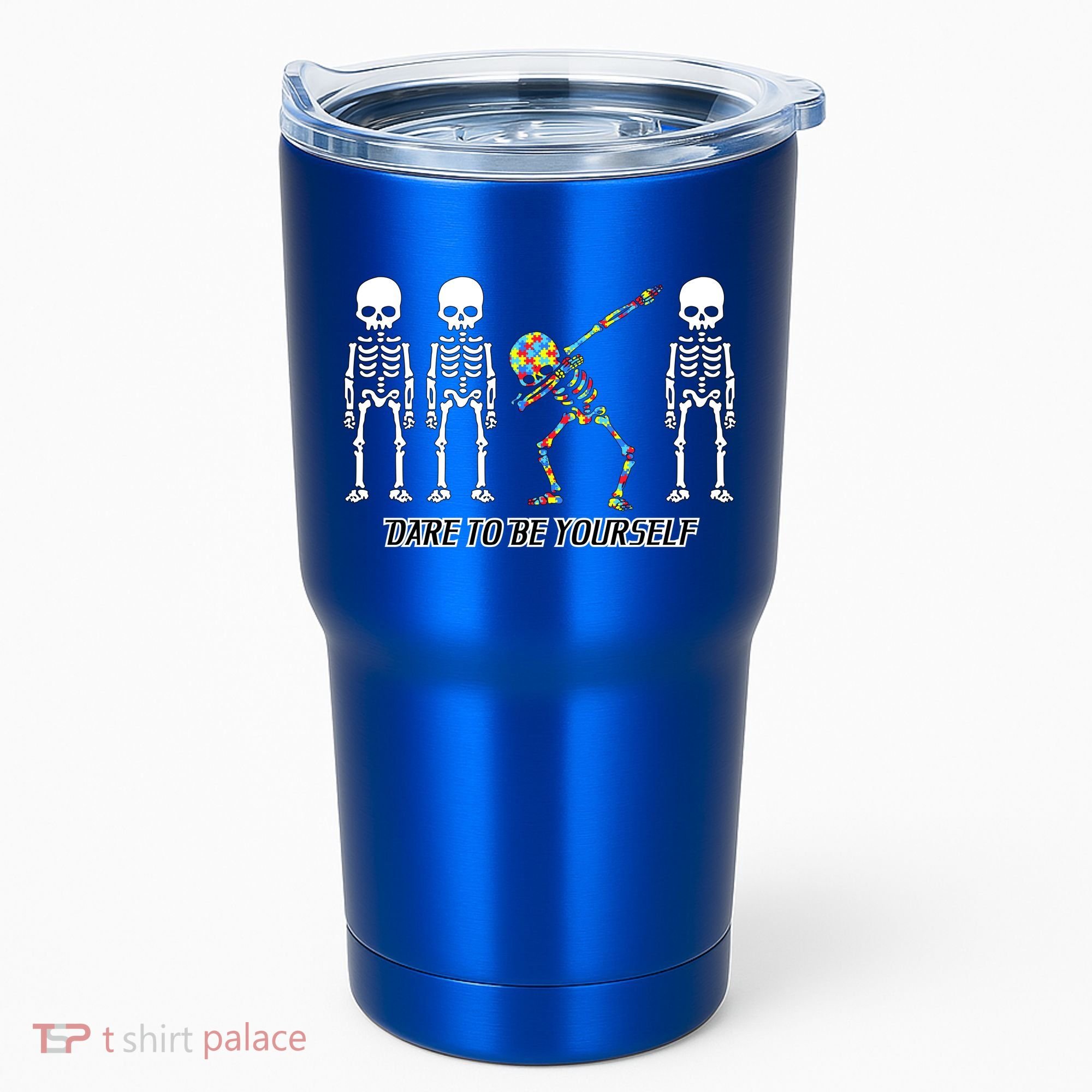 Dare To Be Yourself Autism Awareness Tumbler