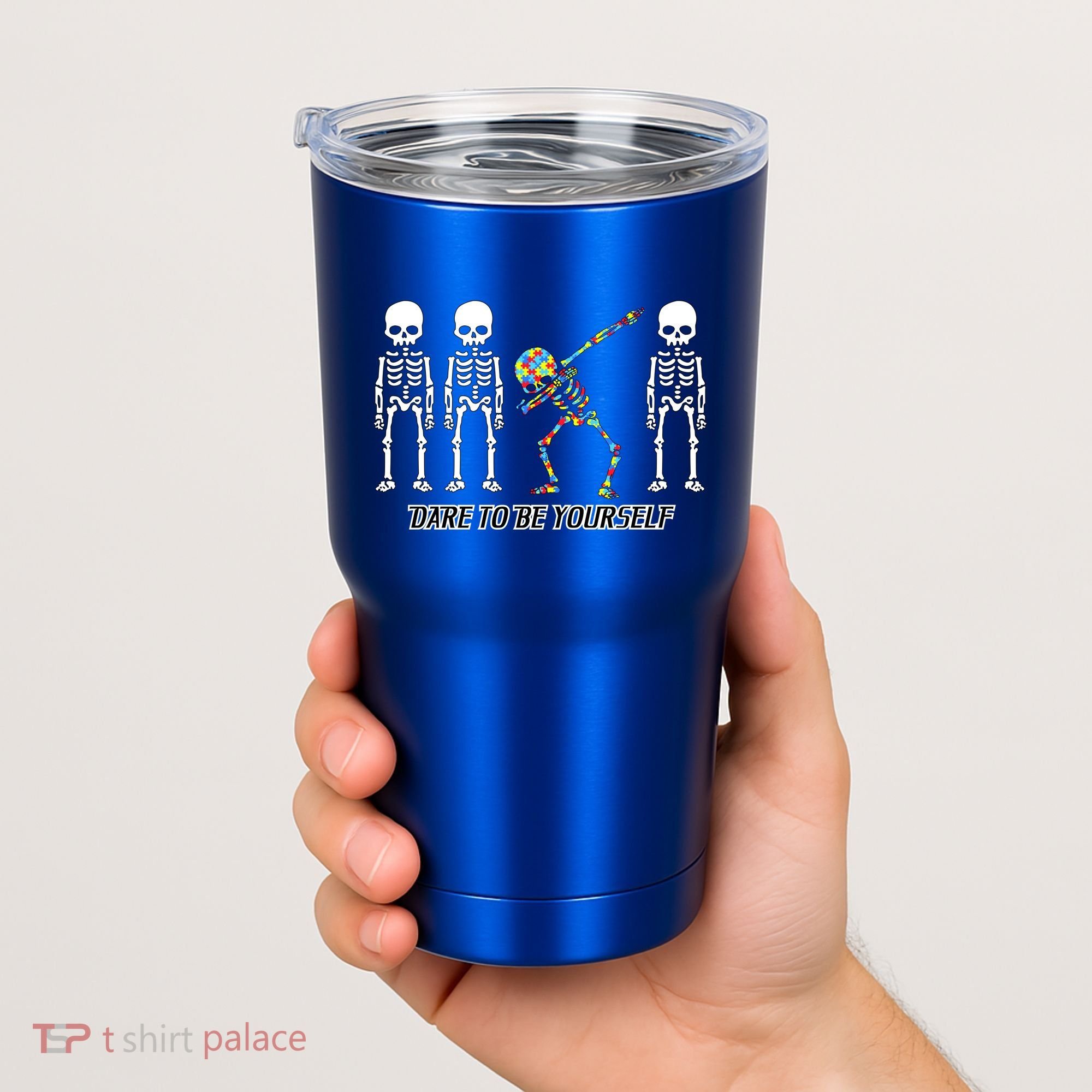 Dare To Be Yourself Autism Awareness Tumbler