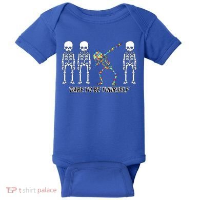 Dare To Be Yourself Autism Awareness Baby Bodysuit