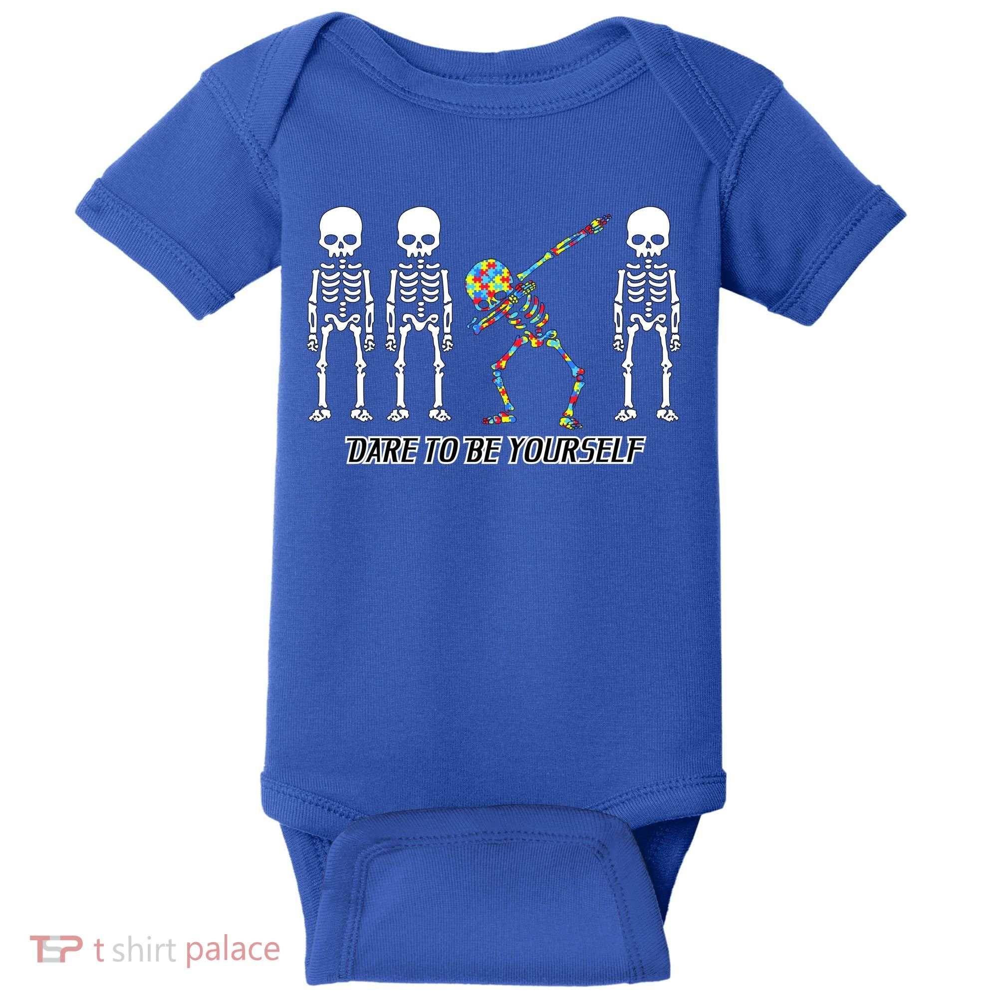 Dare To Be Yourself Autism Awareness Baby Bodysuit