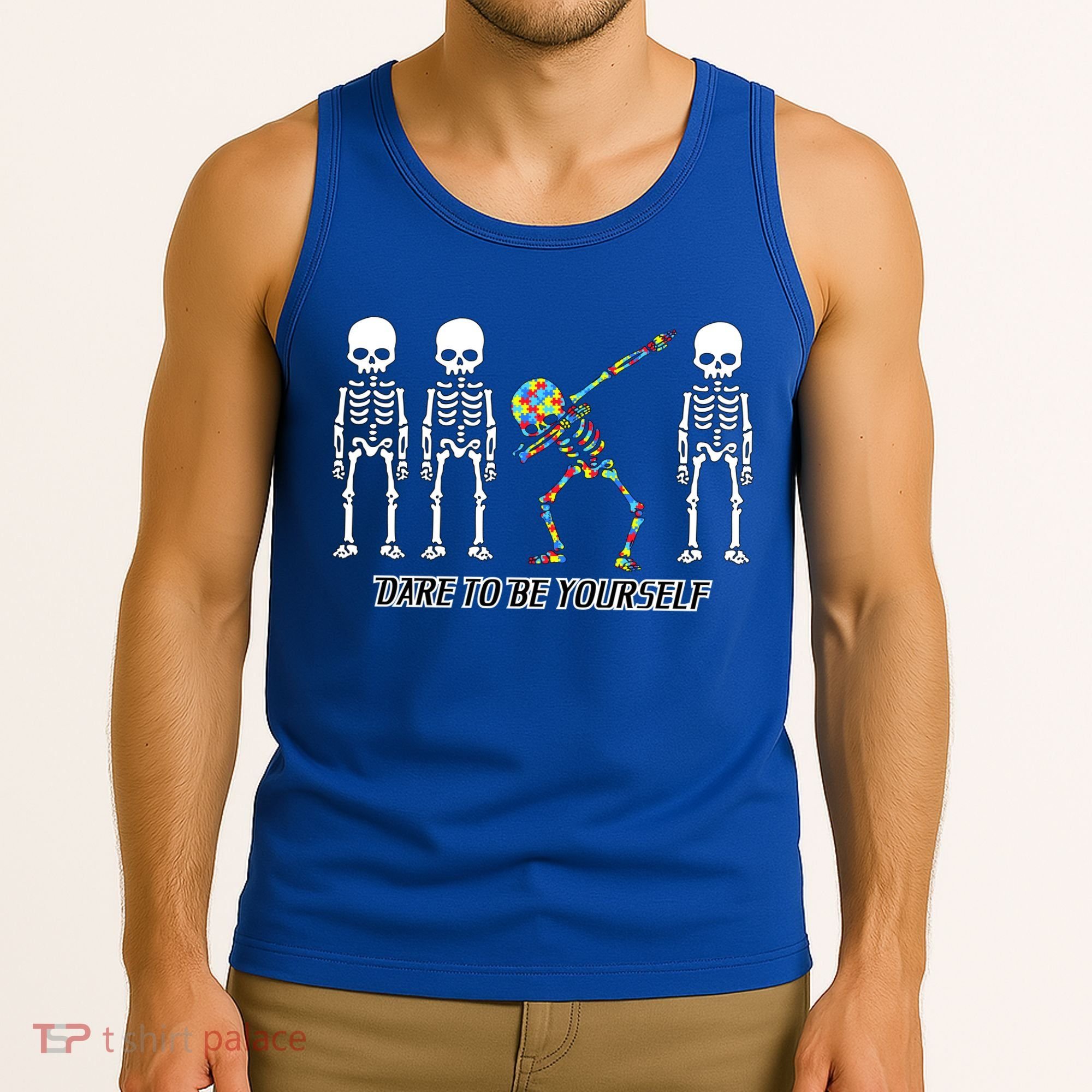 Dare To Be Yourself Autism Awareness Tank Top