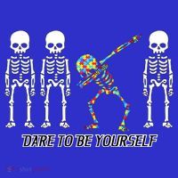 Dare To Be Yourself Autism Awareness Kids Sweatshirt thumb 2