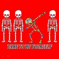 Dare To Be Yourself Autism Awareness Santa Hat thumb 1