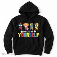 Dare To Be Yourself Superhero Autism Hoodie thumb 0