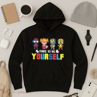 Dare To Be Yourself Superhero Autism Hoodie thumb 3