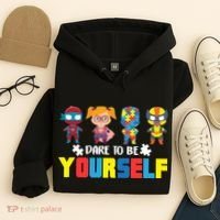 Dare To Be Yourself Superhero Autism Hoodie thumb 4