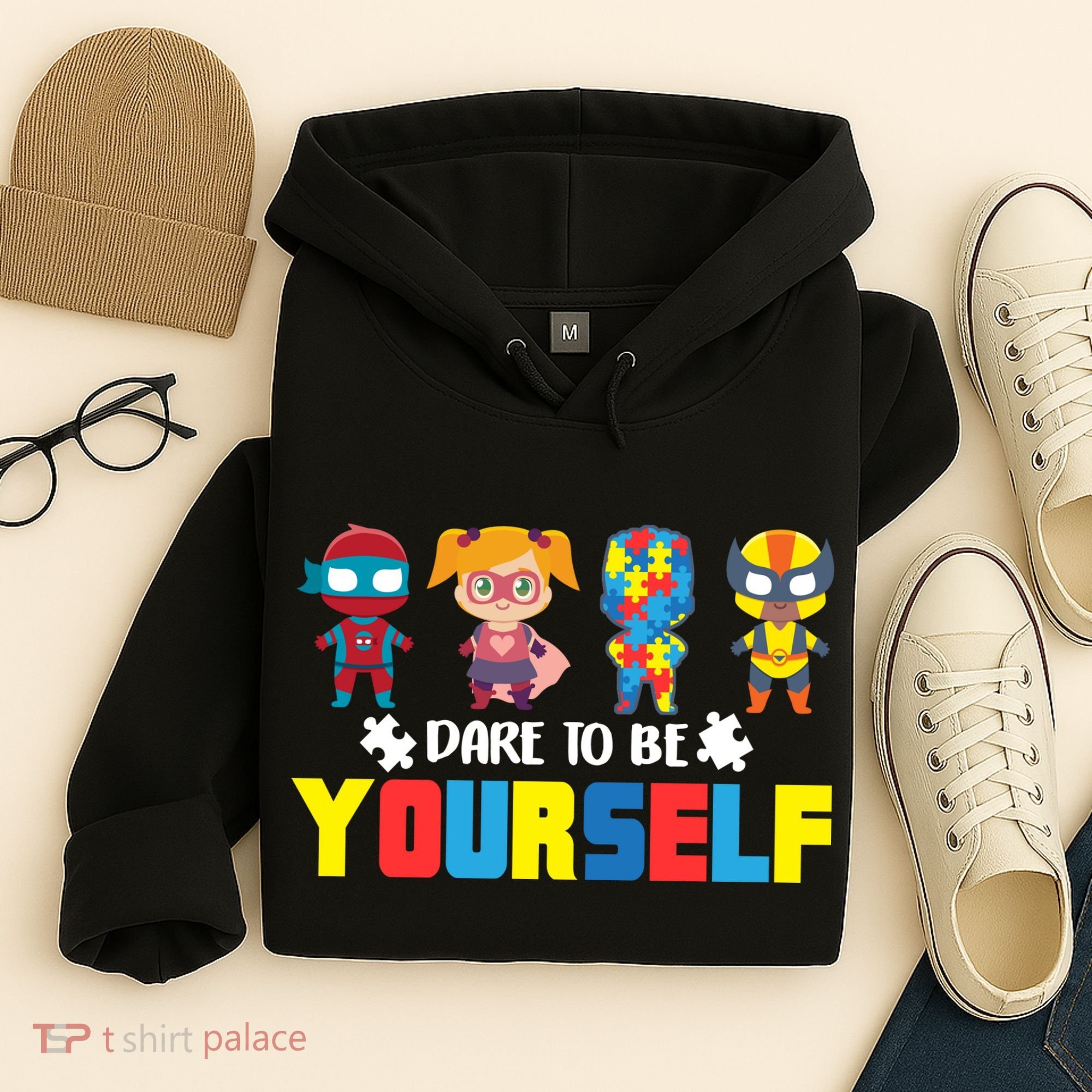Dare To Be Yourself Superhero Autism Hoodie