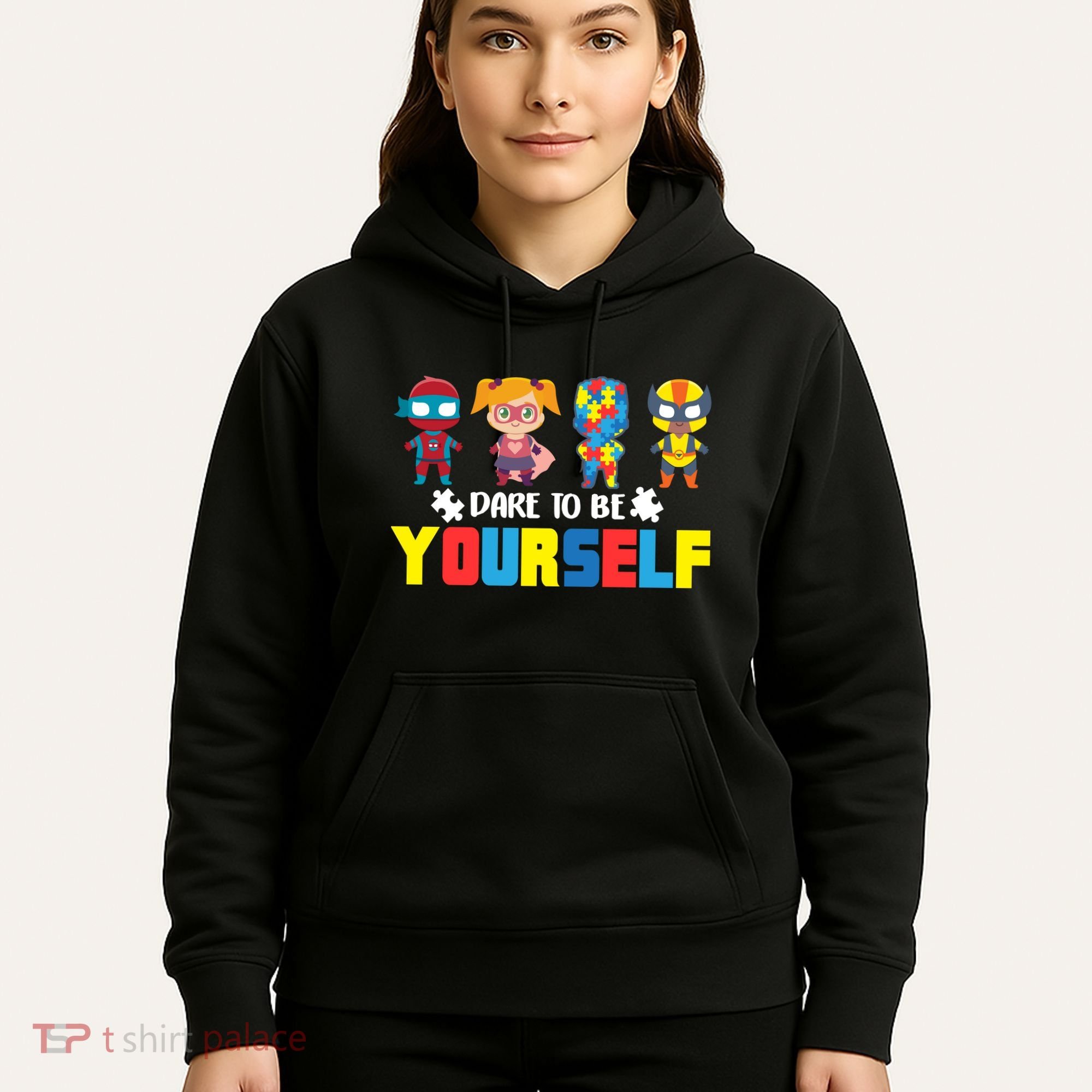 Dare To Be Yourself Superhero Autism Hoodie