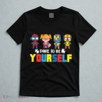 Dare To Be Yourself Superhero Autism T-Shirt thumb 5