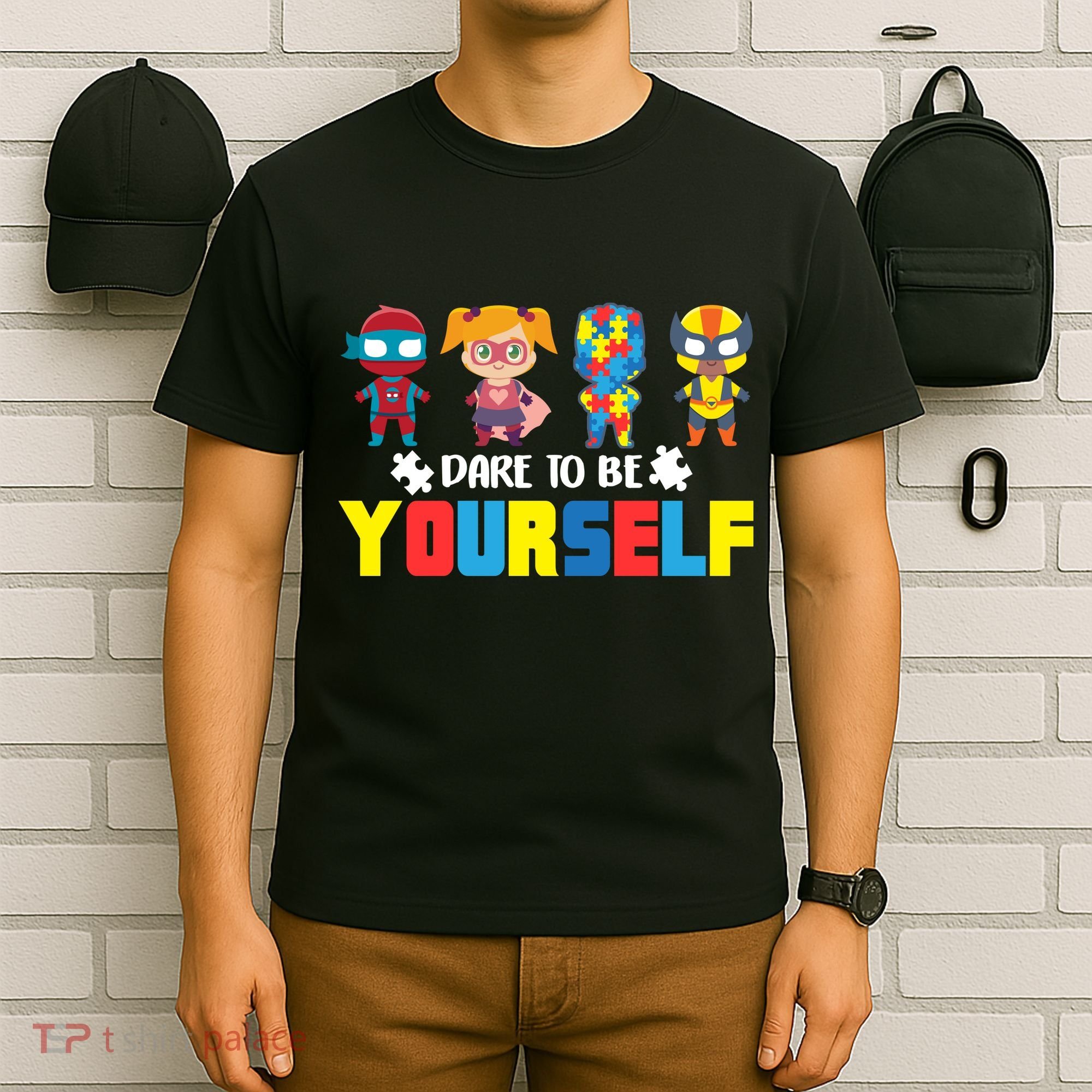 Dare To Be Yourself Superhero Autism T-Shirt