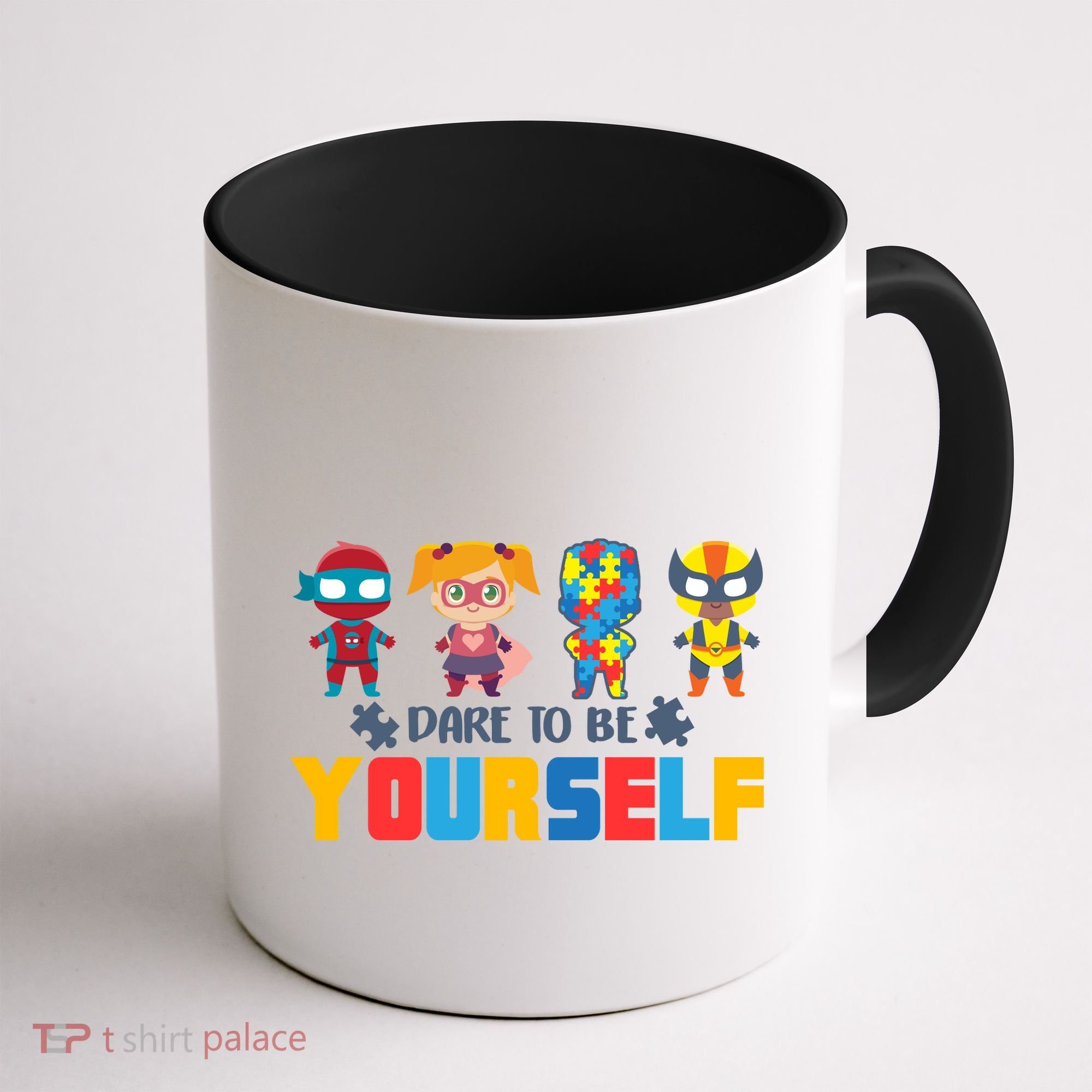 Dare To Be Yourself Superhero Autism Coffee Mug