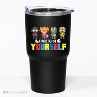 Dare To Be Yourself Superhero Autism Tumbler thumb 0