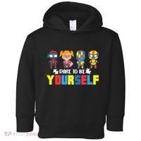 Dare To Be Yourself Superhero Autism Toddler Hoodie thumb 0