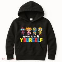 Dare To Be Yourself Superhero Autism Kids Hoodie thumb 0