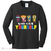 Dare To Be Yourself Superhero Autism Kids Long Sleeve Shirt thumb 0