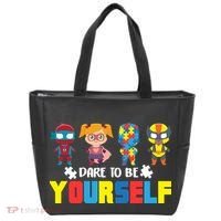 Dare To Be Yourself Superhero Autism Tote Bag thumb 0
