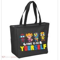 Dare To Be Yourself Superhero Autism Tote Bag thumb 2