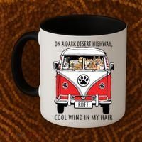 Dark Desert Highway Dog Feel Cool Wind In My Hair Coffee Mug thumb 2