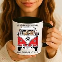 Dark Desert Highway Dog Feel Cool Wind In My Hair Coffee Mug thumb 3