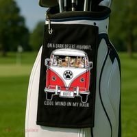 Dark Desert Highway Dog Feel Cool Wind In My Hair Golf Towel thumb 2