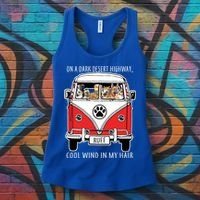 Dark Desert Highway Dog Feel Cool Wind In My Hair Women's Tank Top thumb 3