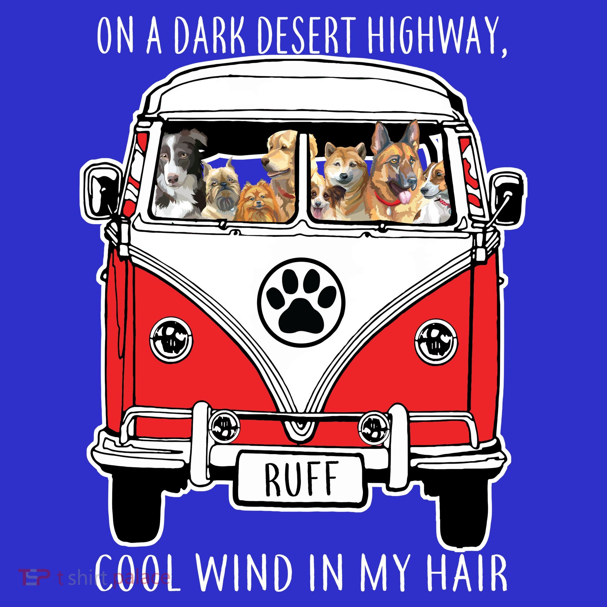 Dark Desert Highway Dog Feel Cool Wind In My Hair Women's Tank Top