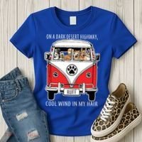 Dark Desert Highway Dog Feel Cool Wind In My Hair Women's T-Shirt thumb 3