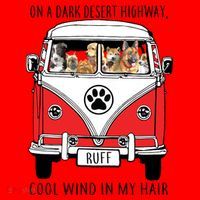 Dark Desert Highway Dog Feel Cool Wind In My Hair Santa Hat thumb 1