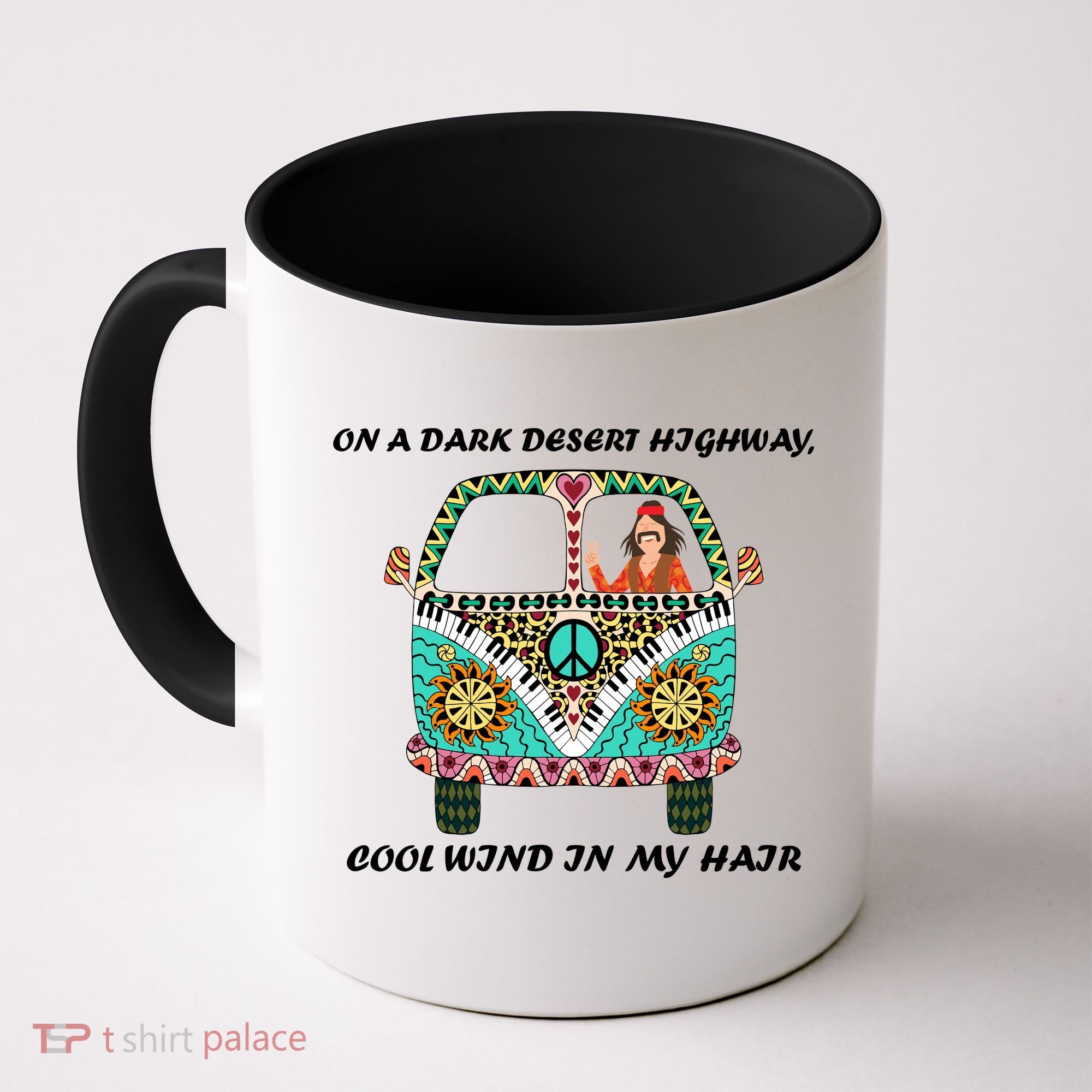 Dark Desert Highway Funny Hippie Coffee Mug