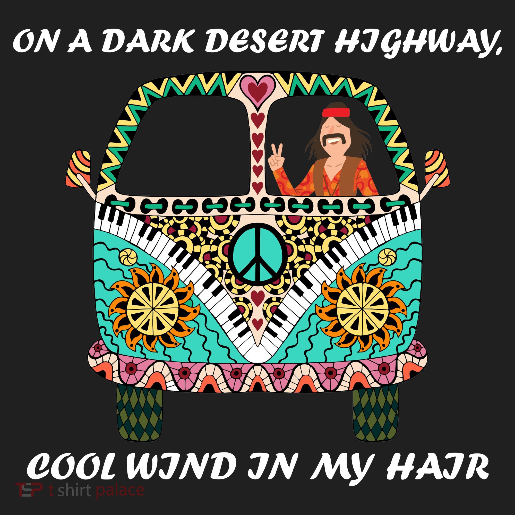 Dark Desert Highway Funny Hippie Beanie
