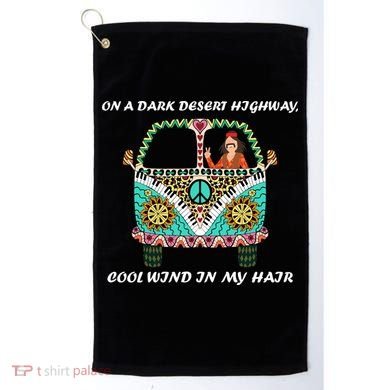 Dark Desert Highway Funny Hippie Golf Towel