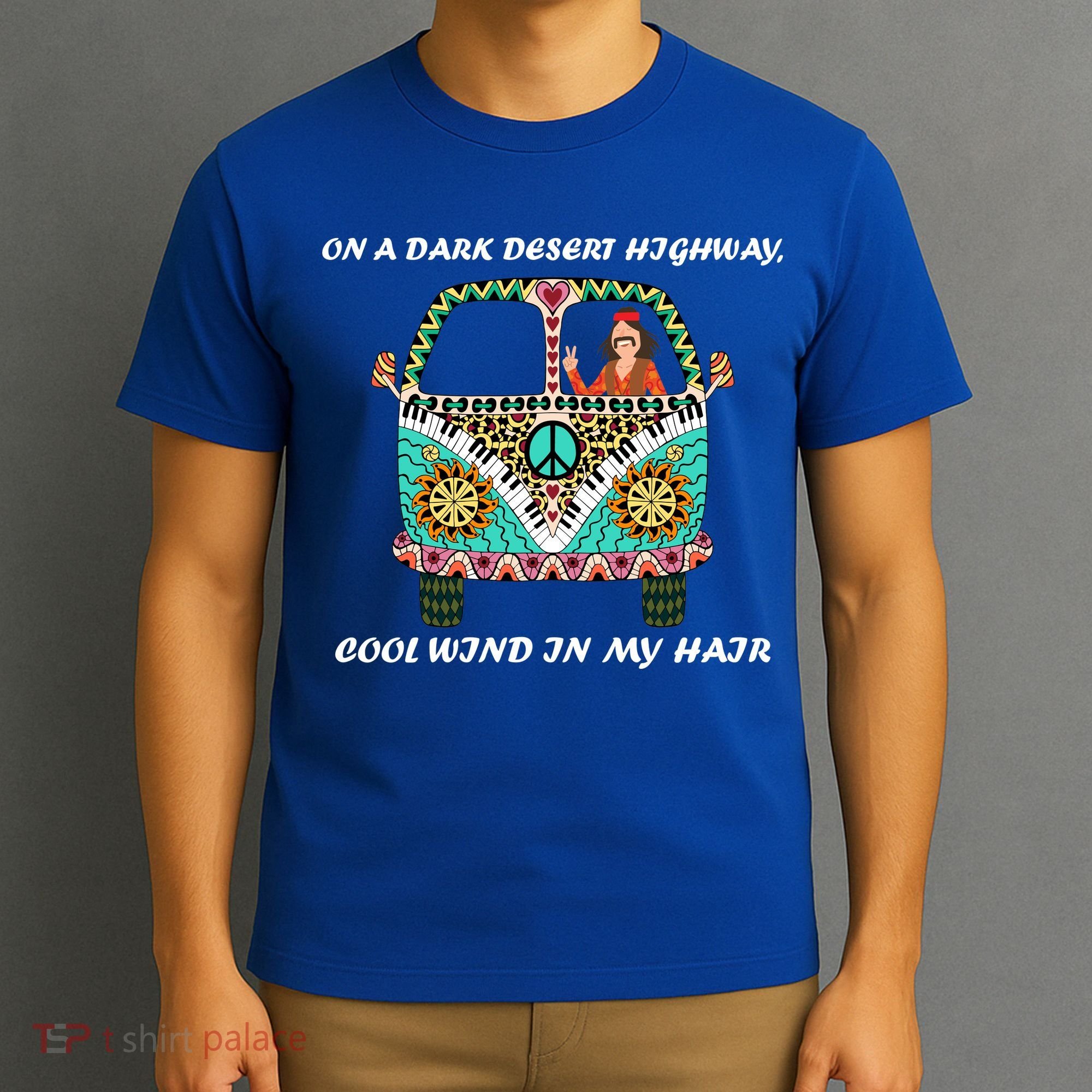 Dark Desert Highway Funny Hippie T-Shirt