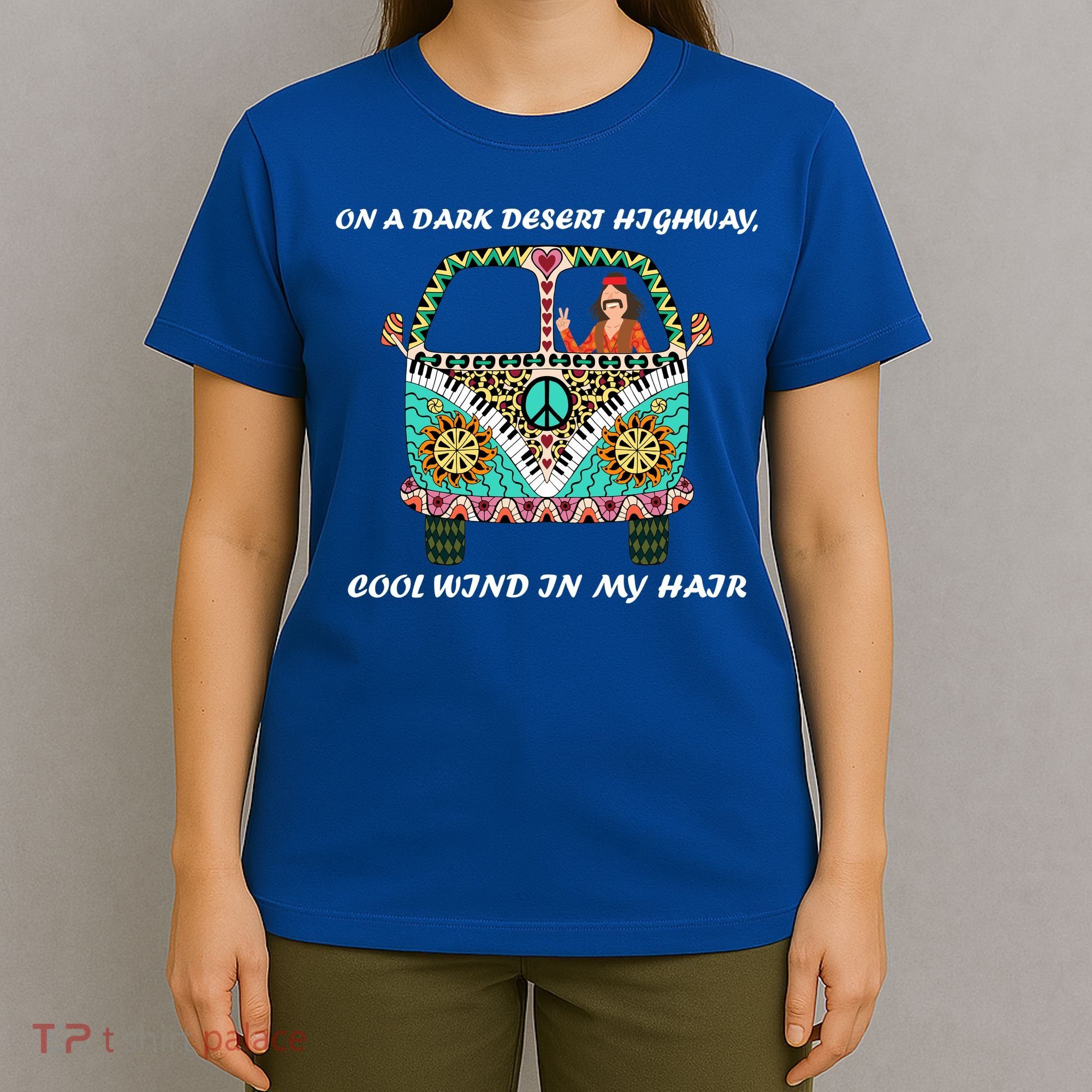 Dark Desert Highway Funny Hippie T-Shirt