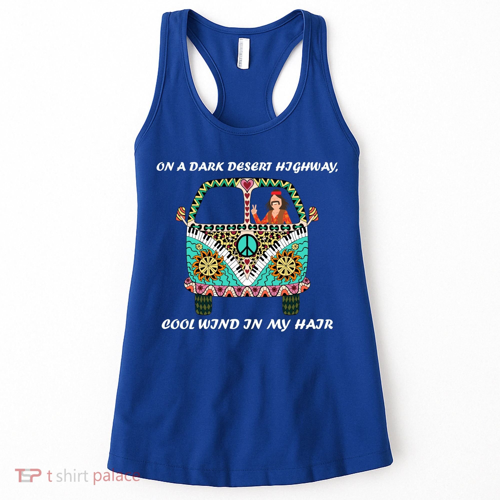 Dark Desert Highway Funny Hippie Women's Tank Top