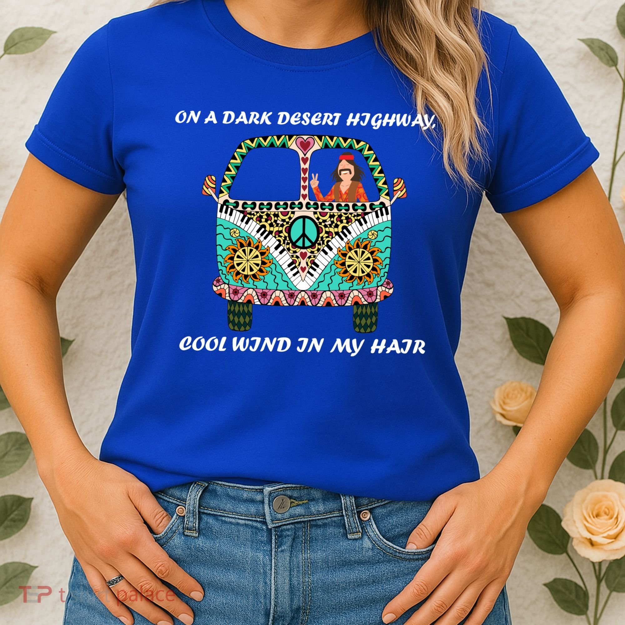 Dark Desert Highway Funny Hippie Women's T-Shirt