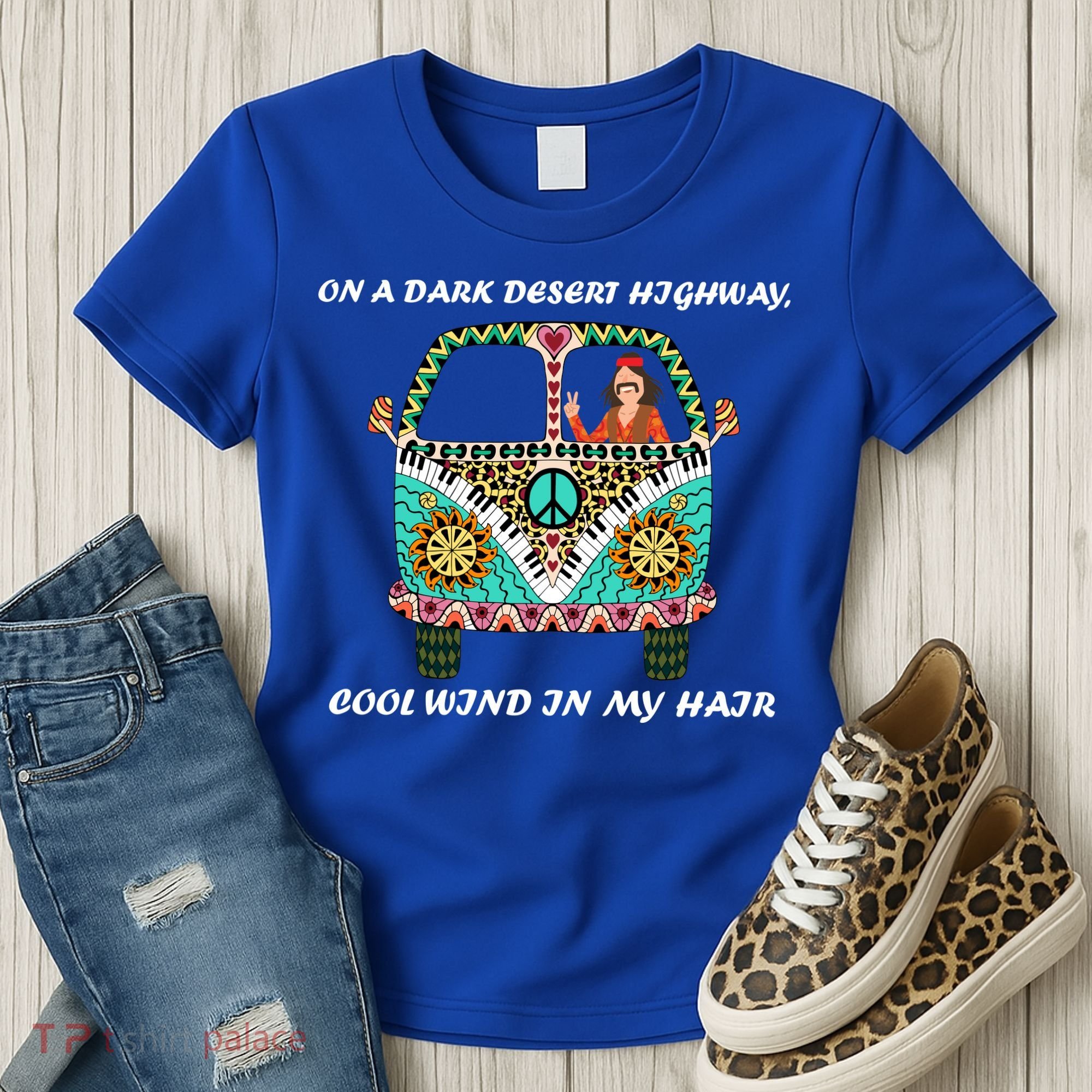 Dark Desert Highway Funny Hippie Women's T-Shirt