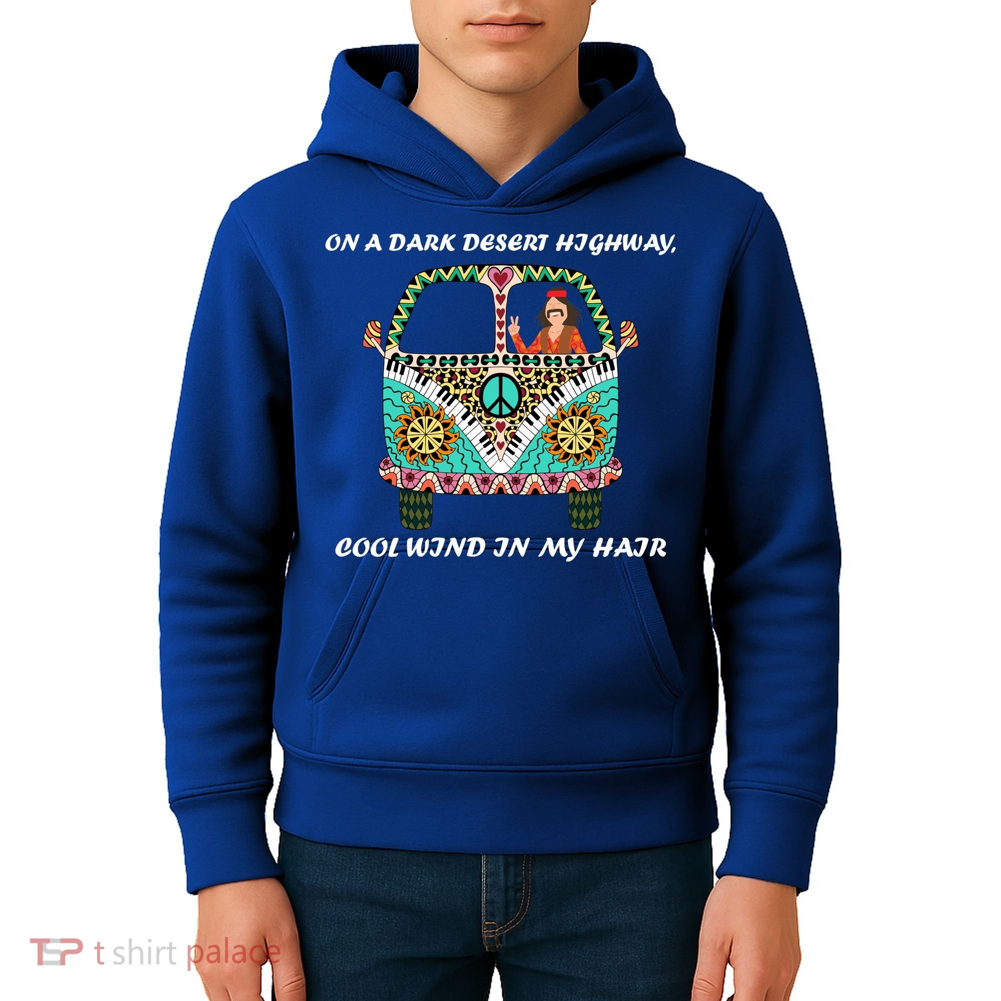 Dark Desert Highway Funny Hippie Kids Hoodie