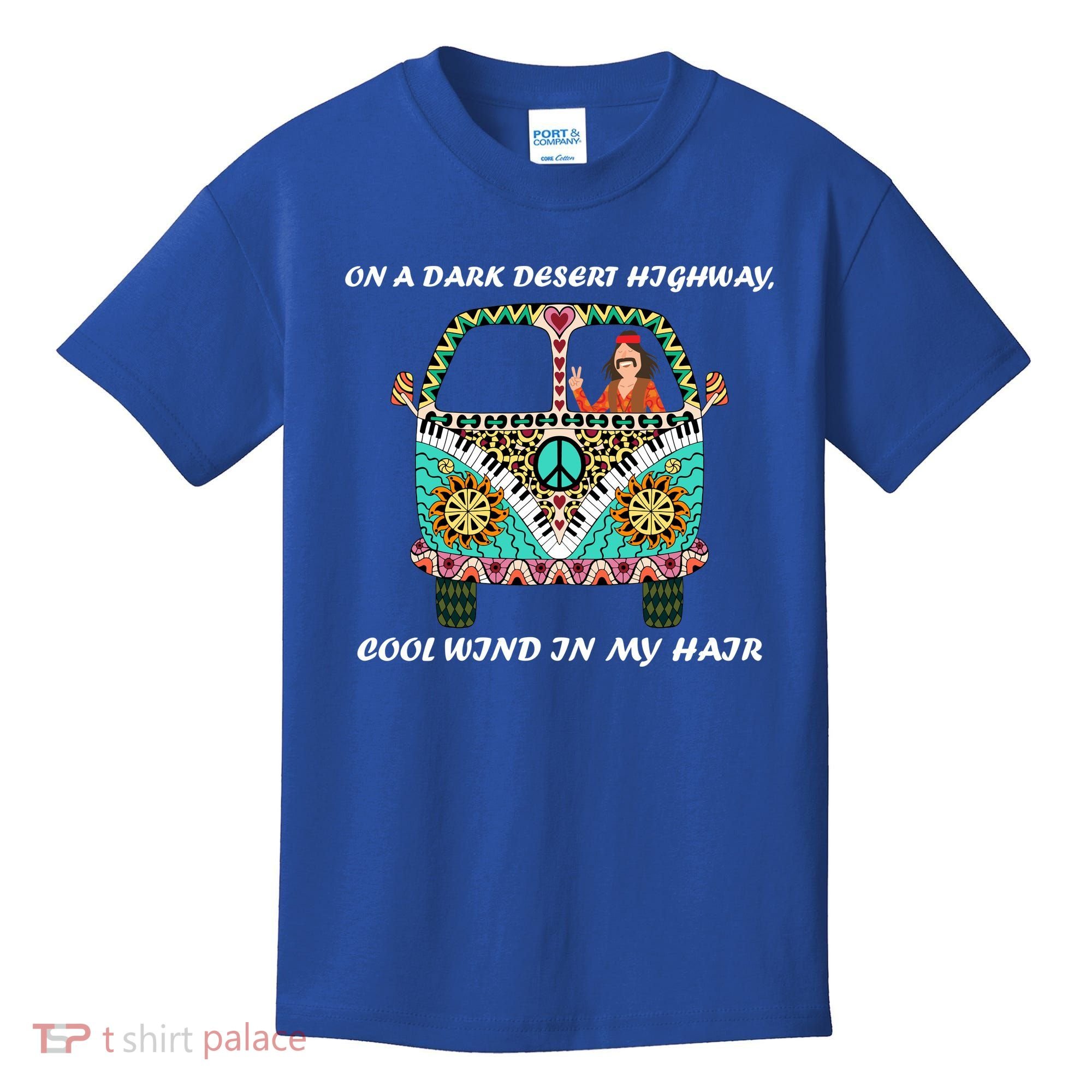Dark Desert Highway Funny Hippie Kids T-Shirt