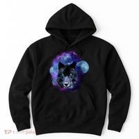 Dark Moon Wolf Galaxy Hoodie thumb 0