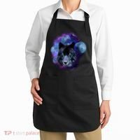 Dark Moon Wolf Galaxy Apron thumb 2