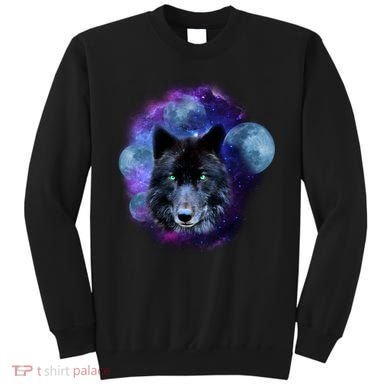 Dark Moon Wolf Galaxy Sweatshirt