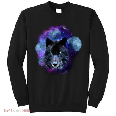 Dark Moon Wolf Galaxy Sweatshirt