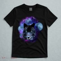 Dark Moon Wolf Galaxy T-Shirt thumb 5